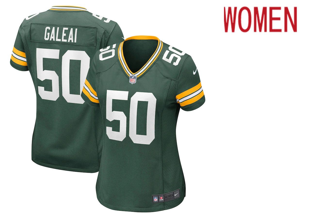 Women Green Bay Packers #50 Tipa Galeai Green Nike Game Player NFL Jersey